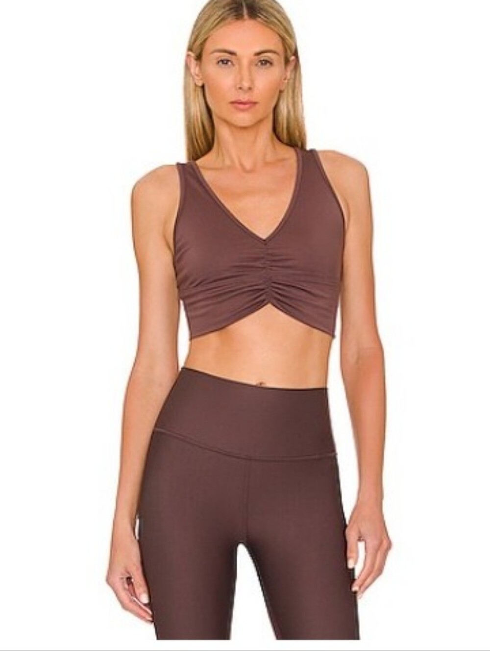 ALO Yoga Wild Thing Bra In Raisin Size Medium